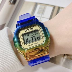 Mode Mannen Kijken Vrouwen Casual Sport Armband Horloges Wit Led Elektronische Digitale Snoep Kleur Siliconen Horloge Kinderen