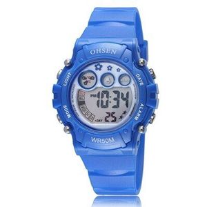 Aankomst OHSEN Kids Jongens Digitale Horloge LED Shock Horloge Zwarte Rubber Strap Kind Waterdichte Sport Horloge Relogio