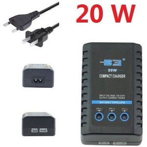 3 Stks/partij Imax Rc B3 20W 2S 3S Lipo Battery Balance Draagbare Oplader Eu Vs Uk Au plug Voeding Draad