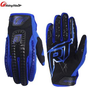 Motorfiets Rt Handschoenen Moto Off Road Sport Motocross Handschoen Blauw Volledige Vinger Rijhandschoenen Met Touch Screen Handschoenen M/L/Xl