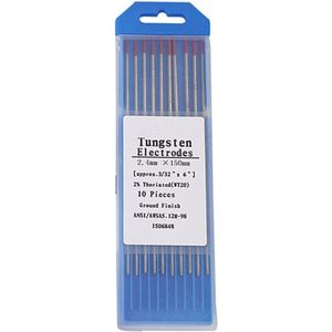10Pcs Grond Afwerking Rood Hoofd Verbruiksartikelen Kit Wolfraam Elektrode Staven Tig Geleidende Lassen Gethorieerde