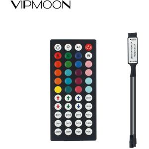 Zwart Led Controller 44 Toetsen Led Ir Rgb Controller Led Verlichting Controller Ir Remote Dimmer DC5V-24V Control Voor Rgb Led strip