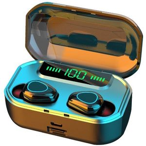 3500Mah Bluetooth 5.0 Draadloze Koptelefoon Hoofdtelefoon Touch Control Oordopjes Tws Sport Headset Noise Annuleren Led Display Waterdicht