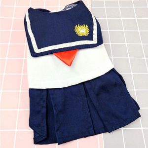 Zomer Jurk Jumpsuit Sailor Uniform Hond Kleren Marine Stijl Kostuum voor Kleine Honden Kleding Cool Puppy Outfit Rokken