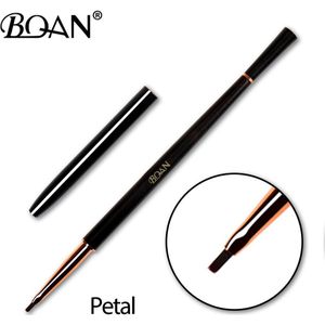 Bqan Sandelhout Nagelborstel Gel Penselen Nail Art Uv Gel Polish Verf Nail Art Borstel Gesneden Bloemen Manicure Nail Gereedschap met Cap