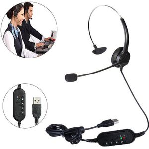 Usb Communicatie Headset Wired Stereo Noise Cancelling Oortelefoon Met Microfoon Verstelbare Hoofdtelefoon Voor Pc Computer Laptop