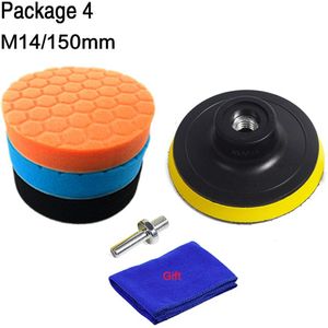 3Pcs Zeshoekige Gepolijst Pad Set Spons Disc Buffing Spons Waxen Polijsten Pad Kit Set Voor Auto Polijstmachine Buffer 3/4/5/6/Inch