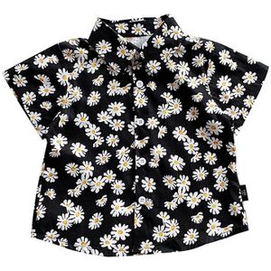 Kinderen Korte Mouwen Katoen Jongen Zomer Koreaanse Bloemen Shorts Shirt Kid Jongen Korte Mouwen Shirt
