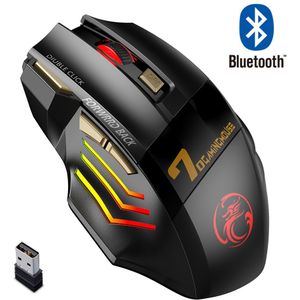 Draadloze Gaming Muis Bluetooth Computer Muis Gamer Oplaadbare Stille Muizen Met Backlit Led Ergonomische Rgb Mause Voor Pc Laptop