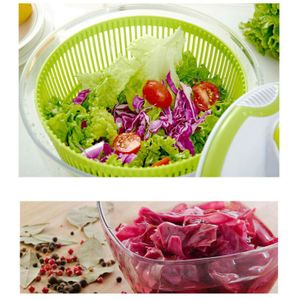 Grote Handleiding Salade Groente-en Wasmachine Spinner Droger Huishoudelijke Fruit Groente Dehydrator
