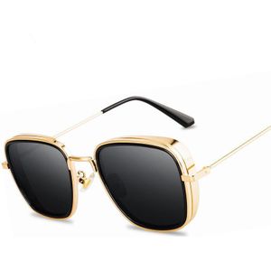 Retro Steampunk Zonnebril Mannen Stoom Punk Plastic Metalen Zonnebril Mannen Vrouwen UV400 Gafas de Sol