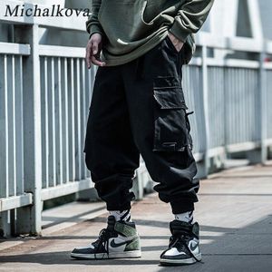 Michalkova Mens Dark 2020SS Paratrooper Broek Multi Functie Grote Pocket Streetwear Broek Casual Overalls Leggings Broek Cargo