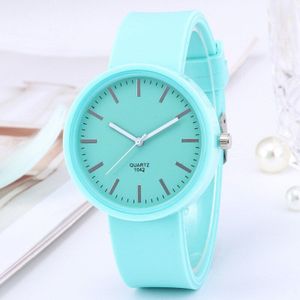 Mode Eenvoudige Horloges Vrouwen Wit Horloges Koreaanse Siliconen Quartz Horloges Goedkope Prijs Reloj Mujer