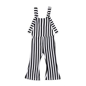 Leuke Peuter Kids Gelukkig Baby Meisje Kleding Strepen Brace Broek Katoen Overalls Jumpsuit Romper Outfits Kinderkleding