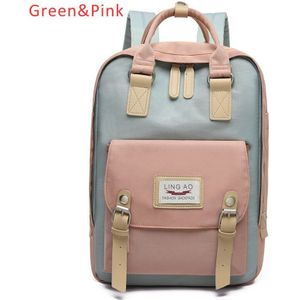 Candy Vrouwen Canvas Rugzak Waterdichte Feminina Laptop Rugzak Roze Patchwork School Rugzakken Tassen Voor Tienermeisjes