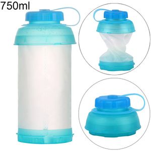 Opvouwbare Water Fles 750Ml Herbruikbare Opvouwbare Lichtgewicht Compact Voor Fietsen Backpacken Vissen Klimmen Drinkfles
