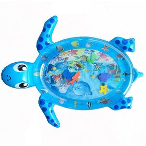 Milieuvriendelijke Sea Turtle Shaped Opblaasbare Water Mat Opvouwbare PVC Kind Baby Speelkleed Speelgoed