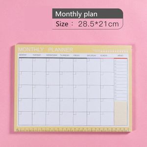 Notebook Kawaii Dagelijks Wekelijks Maandelijkse Jaarlijks Kalender Planner Agenda Schedule Organizer Journal Boek School A4 Planner