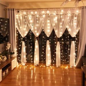 3X2 220V 180Led Gordijn Ijspegel Licht Kerstverlichting Kerstverlichting Muur Raam Slaapkamer Party Tuin Familie Bruiloft decoratie