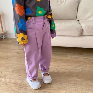 Kinderen Broek Herfst Koreaanse Jongens En Meisjes &#39;Grote Zak Casual Broek Meisjes Leggings Meisjes Broek