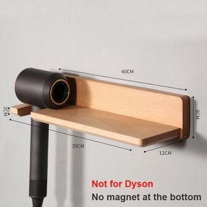 Wandmontage Bad Plank Huishoudens Rack Haar Föhn Plank Föhn Houder Voor Dyson Massief Houten Walnoot Badkamer Rack