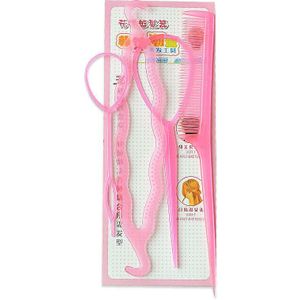 4 Stks/set Haar Vlechten Gereedschap Topsy Tail Tools Kapper Kit Accessoires Voor Diy Haar Styling Eenvoudige Franse Duizendpoot Braiders