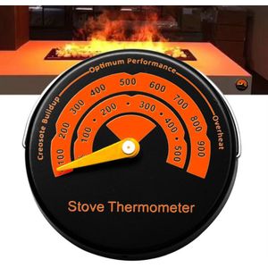 0-500 Magnetische Fornuis Thermometer Warmte Aangedreven Voor Hout Log Brandende Kachel Haard Brander Haard Fan Thermometer Bbq Tool