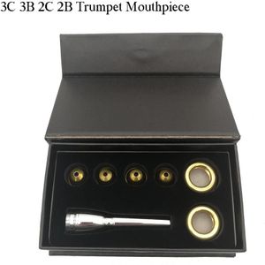 Professionele Trompet Mondstuk 4 Hoofddeksels Vergulde No.7 3C 3B 2C 2B Set Accessoires Voor Yamaha Bach Conn Koning trompet