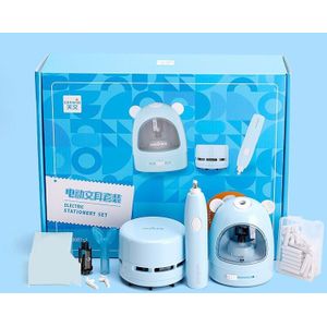 Elektrische Automatische Puntenslijper Elektronische Briefpapier Gummen Mechanische Cleaner Set Voor Kids Kinderen Art Schoolbenodigdheden