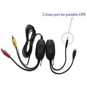 2.4 Ghz Draadloze Parking Camera Kabel 2.5 Mm Koptelefoon Poort Zender En Ontvanger Kit Voor Alle Auto Reverse Camera