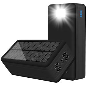 99000Mah Wireless Solar Power Bank Draagbare Oplader Grote Capaciteit 4USB Ledlight Outdoor Snelle Opladen Powerbank Xiaomi Iphone