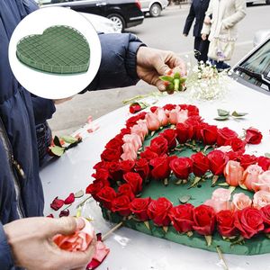 1Pc Trouwauto Bloemen Modder Auto Hoofd Bloem Decoratie Plaat Diy Bloemen Bloemschikken Modder Creatieve Diy Bloem Modder Met zuignap F