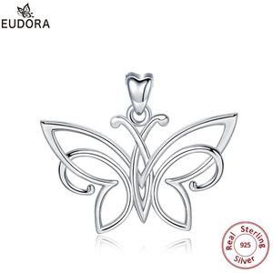 Eudora Sterling Silver Charmant Vlinder Hanger Ketting Voor Vrouwen Sieraden Gelukkige Verjaardag Meisje D495