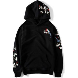 Hoodie Sweatshirts Streetwear Chinese Stijl Vogel Borduurwerk Hoodies Casual Herfst Geborduurd Mannelijke Plus Size 5XL HC028