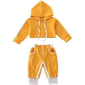 0-24M Peuter Infant Baby Meisjes Kap Crop Tops Broek Trainingspak Sport Herfst Outfit Set Sport Kleding