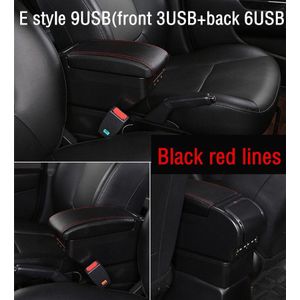 Armsteun Voor Renault Dacia Duster I Arm Rest Opbergdoos Decoratie Auto Styling met 9USB Opladen