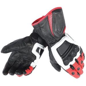 ! Zwart/Wit/Rode Motorfiets Lederen Handschoenen Dain 4 Stroke Lange Handschoenen Voor Motorbike Off-Road Racing Fietsers