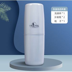 Etravel 4/6 In1 Reizen Wassen Cup Reizen Tandenborstel Doos Shampoo Fles Reizen Wassen Set Reizen Draagbare Toothbrushing Cup Met Kam