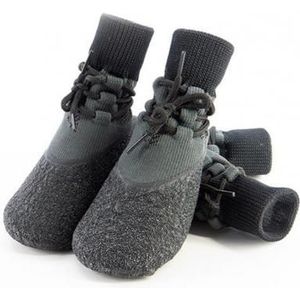 4 Stuks Hond Zwarte Schoenen Sokken Antislip Slijtvast Rubber Schokabsorptie Puppy Sport Laarzen Voor Outdoor sport Fitness Schoenen