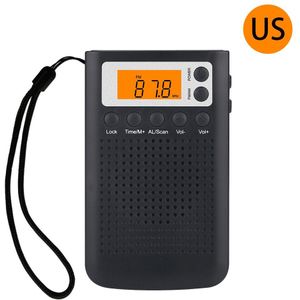 Mini Radio Draagbare Stereo Pocket Radio Luidspreker Met Ingebouwde Luidspreker Hoofdtelefoon Jack Am Fm Wekkerradio