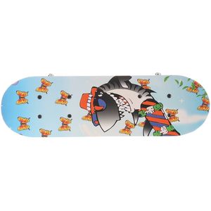 Houten 17 Inch Dubbele Rocker Skateboard Voor Kinderen Kids Tieners Beginnner Vier-Wiel Mode Skate Board