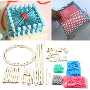 Thuis Knit Weave Loom Kit Craft Garen Sjaal Gehaakte Verstelbare Breien Board Diy Tool Multifunctionele Sjaal Naaien Abs Accessoires