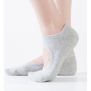 1 Paar Anti-Slip Yoga Sokken Siliconen Gym Pilates Ballet Sokken Fitness Sport Sokken Vrouwen Katoen Ademend Elasticiteit Gratis size