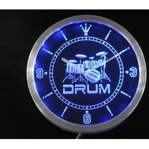 Nc0406 Band Room Drum Rock N Roll Music Neon Light Signs Led Wandklok