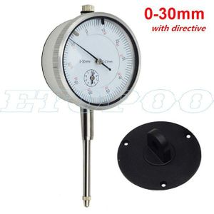 Precision Dial Indicator 0-3 Mm 0-5 Mm 0-10 Mm 0-25 Mm 0-30 Mm 0.01 Mm Met Lug Dial Gauge Micrometer Remklauw Tafel Met Richtlijn