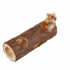 15/20Cm Kleine Huisdier Tunnel Speelgoed Natuurlijke Houten Hamster Tunnel Oefening Tube Chew Speelgoed Grappig Konijn Rat Cavia varken Kauwen Bijten Speelgoed