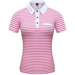 Vrouwen Korte Mouw Golf T-shirt Zomer Vrouwen Golf Kleding Korte Sport Shirt Gestreepte Droge Fit Tennis Tops Sportkleding S-XL