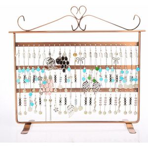 72 Gaten Oorbellen/Ketting/Oorstekers Sieraden Display Houder Stand Showcase Metalen Sieraden Organisator Rack Platte Oorbel Houder