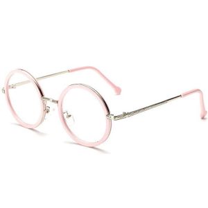 Elbru Retro Ronde Bril Frame Vrouwen Clear Lens Bijziendheid Brillen Frames Mannen Transparante Optische Recept Bril