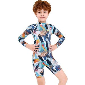 Wetsuits Kinderen Kinderen Jeugd Shorty Korte Mouw Surfen Zwemmen Duiken Badpakken Warm Houden Terug Zip Jongen Meisjes